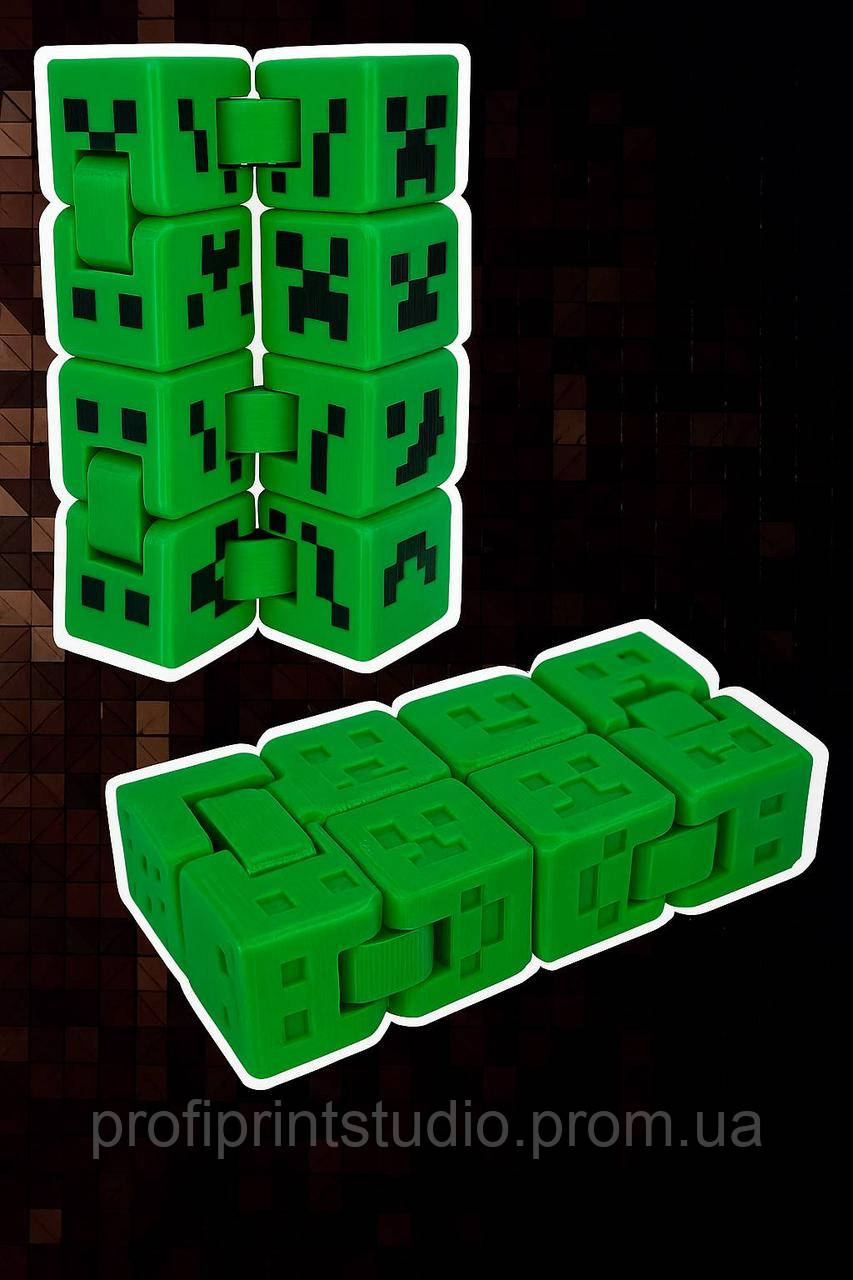Minecraft Fidget Cube: Creepers - Безкінечний антистрес іграшка кубик, фото 1