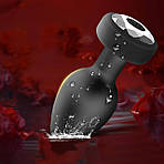 Анальна пробка з вібрацією вібропробка з пультом Wo-sex forlove, 10 режимів. S/M, фото 7