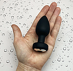 Анальна пробка з вібрацією вібропробка з пультом Wo-sex forlove, 10 режимів. S/M, фото 9