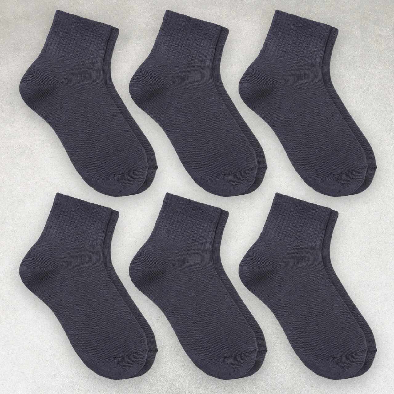 Шкарпетки жіночі 6 пар «Dark Grey» середньої довжини бавовна преміум сегмент розмір 35-38 арт. 33Н.6, фото 1