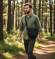 Сумка ягдташ для охотников кожа ретро