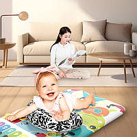 Дитячий розвивальний килимок із музичним піаніно дугою і брязкальцями для новонароджених 0+ SPICY