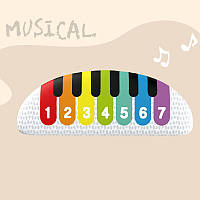 Музичний інтерактивний килимок для немовлят із дугою та брязкальцями для розвитку моторики SPICY