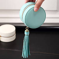 Скринька для кілець і ювелірних виробів компактна для зберігання прикрас у поїздках і вдома BROWN