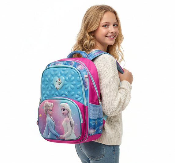 Рюкзак дитячий шкільний "Холодне серце" для дівчинки бірюзовий, фото 1