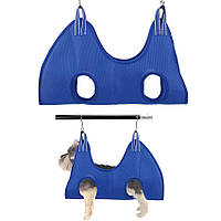 Гамак для грумінгу кішок і собак безпечний фіксатор для обрізання кігтів зручний комфортний BROWN