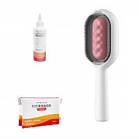 Гребінець для видалення шерсті хатніх тварин для довгошерстих собак і кішок із контейнером для води BROWN