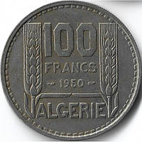 Монета Алжиру 100 франків 1950 р.