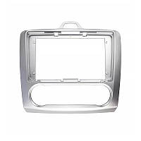 Переходная рамка для установки универсальной автомагнитолы 9 дюймов для Ford Focus 2005-2011 серебристая SPICY