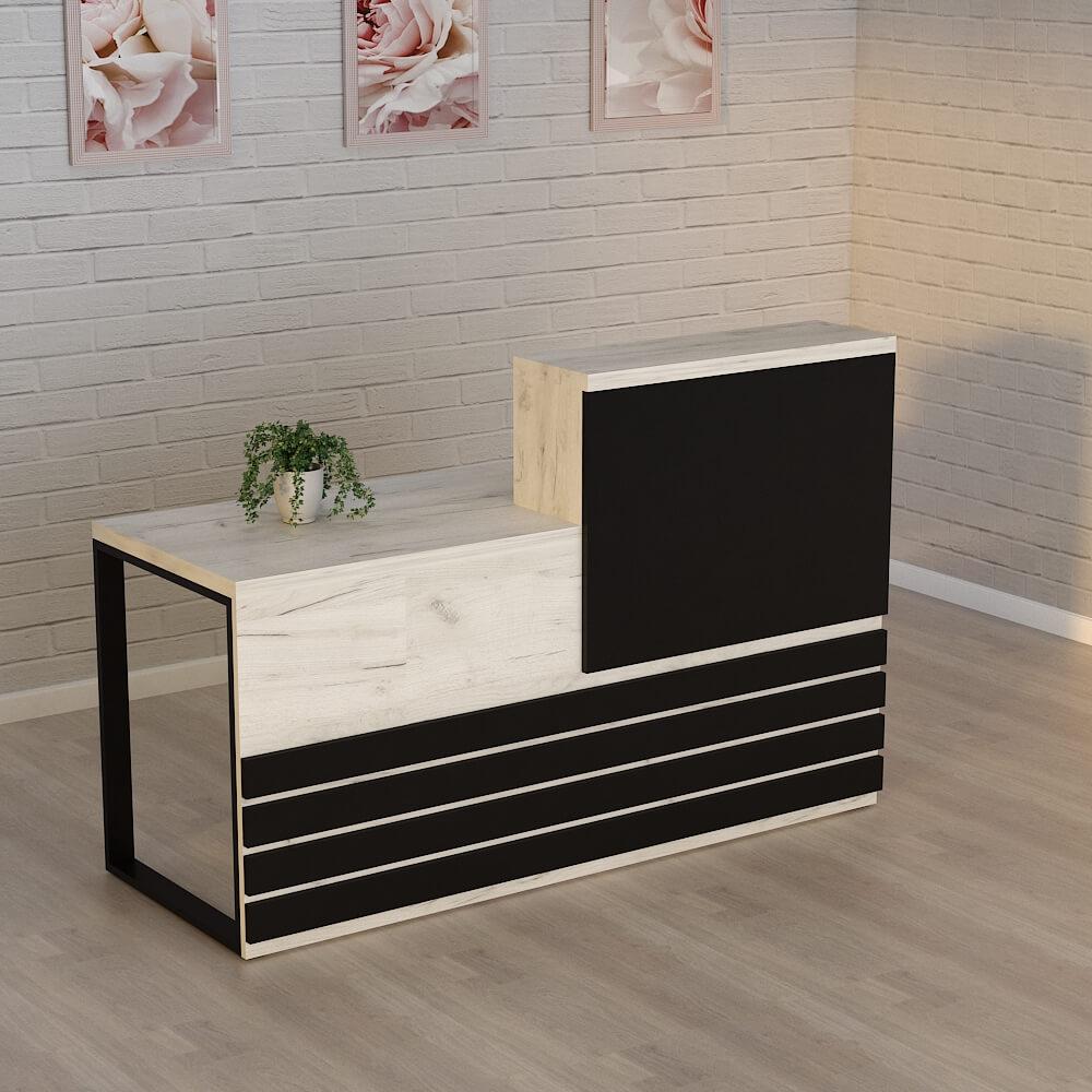 Стійка ресепшн 5 (1600) Дуб Крафт білий Гамма стиль, фото 1