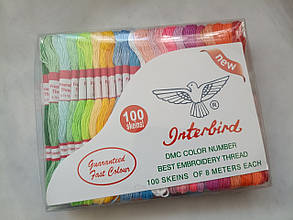 100шт по 8м нитки муліне для вишивання MASTERTEX набір