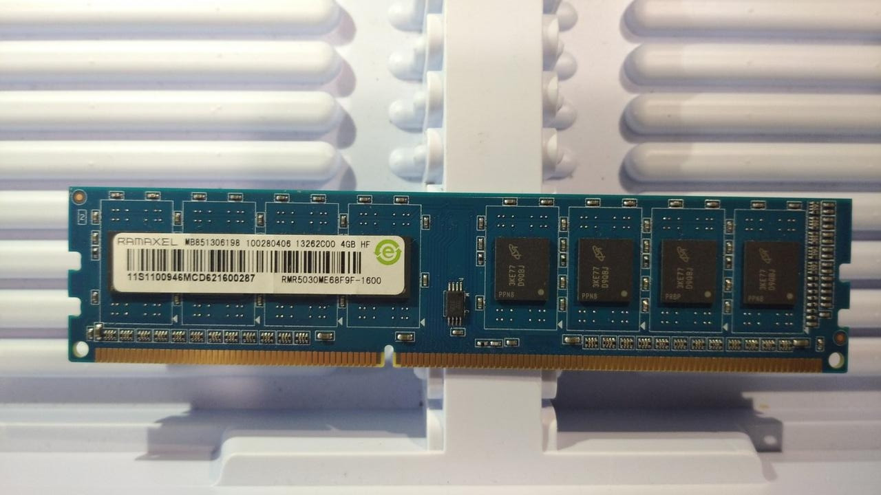 4GB DDR3L 1600MHz Ramaxel PC3L 12800U 1Rx8 RAM Оперативна пам'ять RMR5030MP68F9F-1600, фото 1