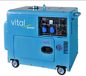 Дизельний генератор Vital Power VP7500M у шумозахисному корпусі