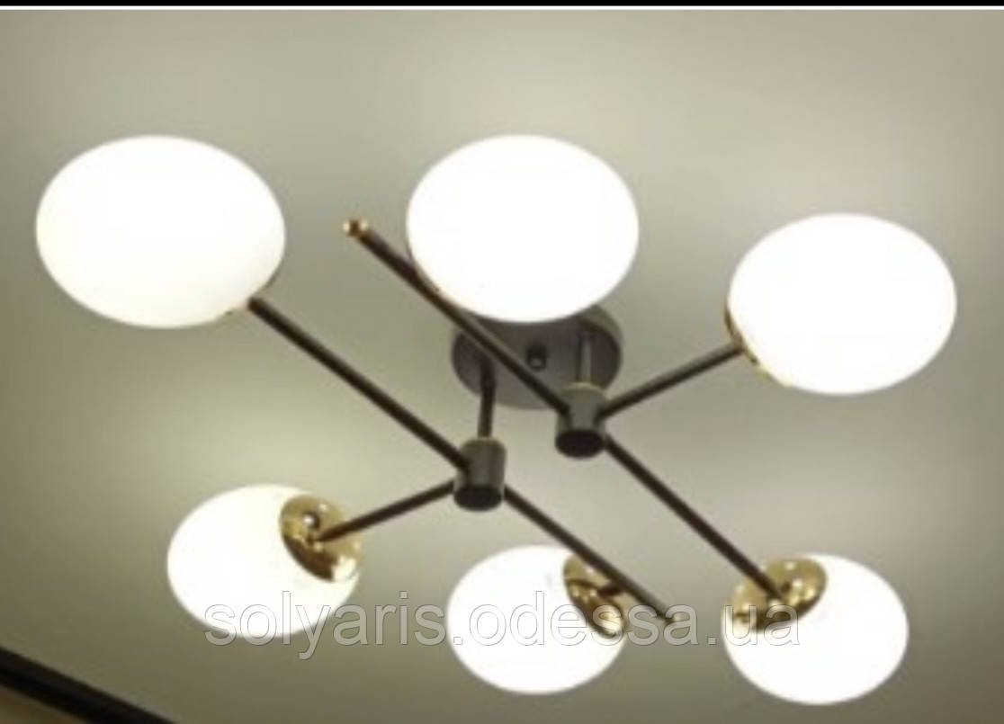 Люстра в стилі лофт ,модерн з білими шарами, фото 1
