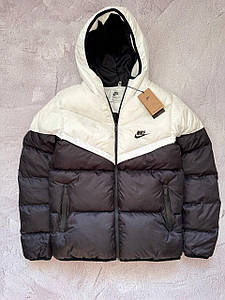 Пуховик Nike Storm-Fit білий з чорним