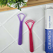 Набір скребків для язика Curaprox (рожевий та фіолетовий), 2 шт
