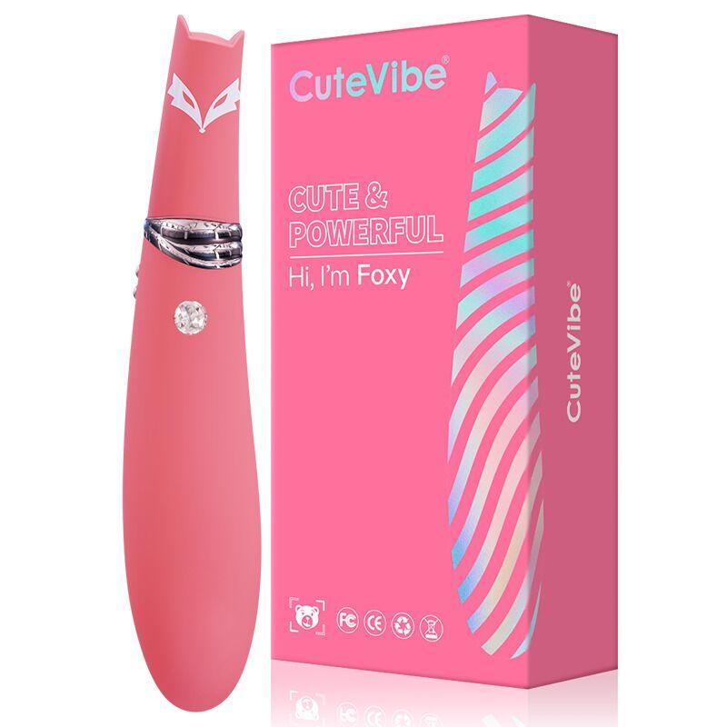 Вакуумний стимулятор з вібрацією CuteVibe Foxy Sakura, 10 режимів вібрації для глибокої стимуляції точки G, фото 1