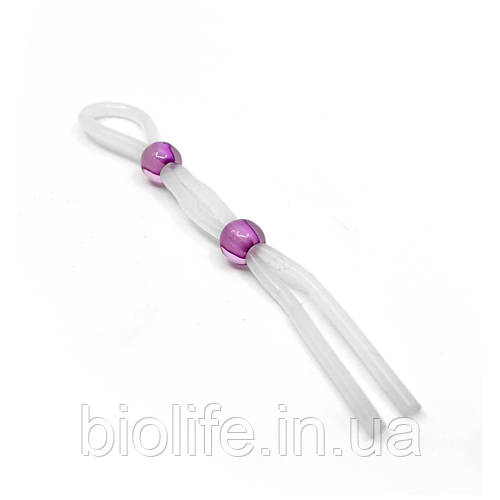 ЛасоерекційнедляпенісазподвійниминамистинамиNMCDoubleActionRingсиліконове,прозоре