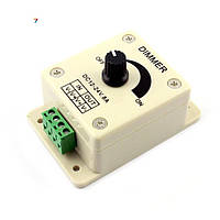 LedDimmer-12V8A Контролер для регулювання яскравості світіння одноколірних стрічок. Навантаження 12-24 В. до 8 А.