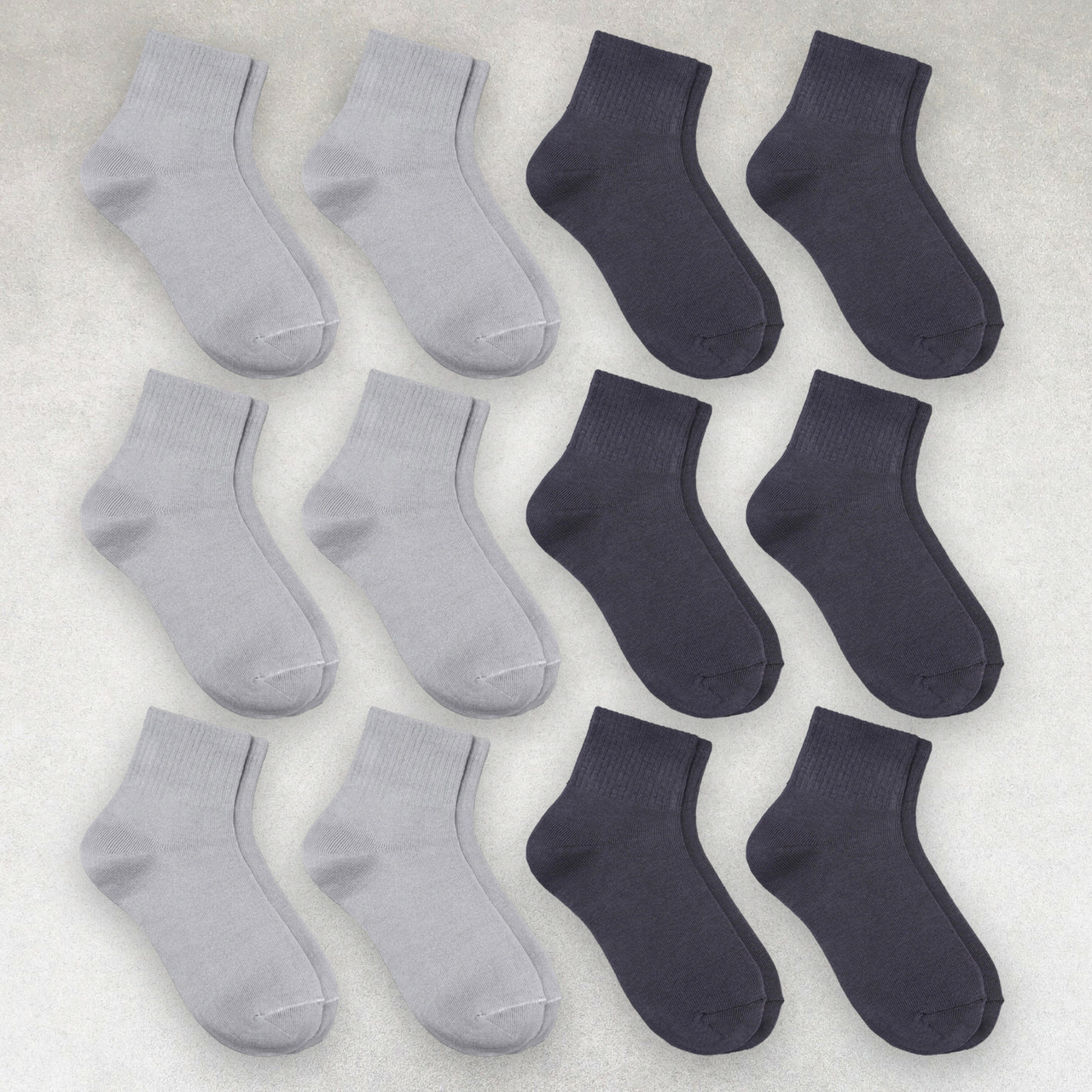 Шкарпетки жіночі 12 пар «Double Grey» середньої довжини бавовна преміум сегмент розмір 39-42 арт. 34.6/33.6, фото 1