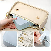 Компактна скринька для прикрас з відділеннями для кілець сережок і браслетів стильний аксесуар для жінок SPICY