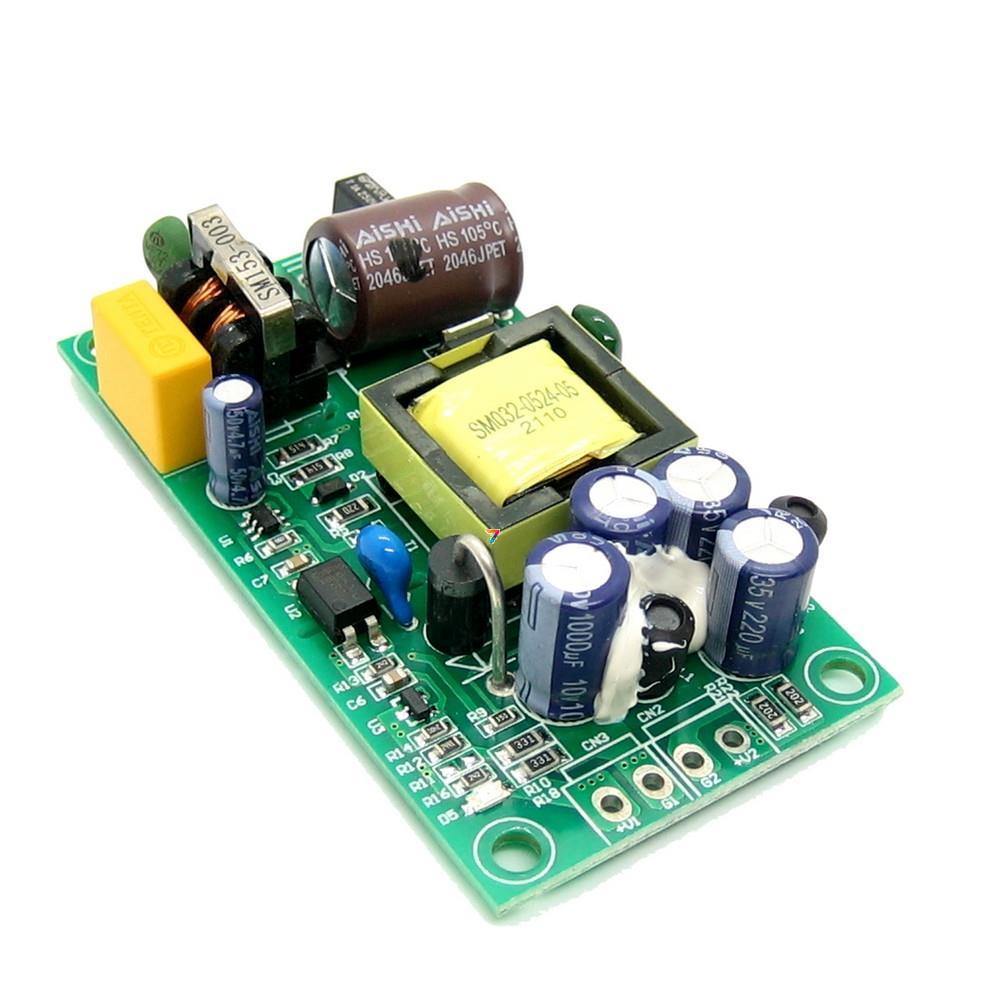 DLK17B-0524 AC/DC перетворювач: без корпусу 17 Вт. кількість виходів 2, Вихідна напруга 5В/24В, Вих. струм 0,5 А/0,6 А. Вхідна, фото 1