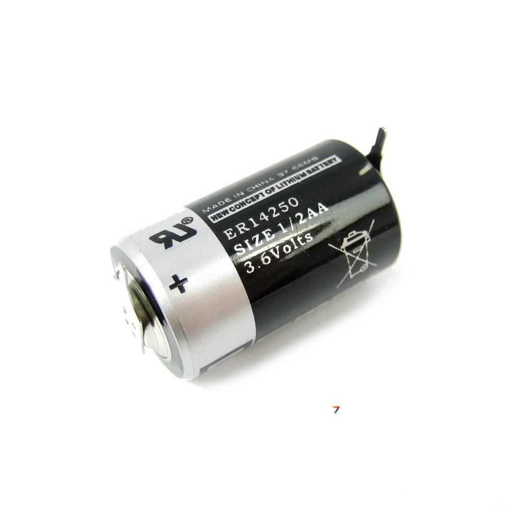 ER14250-VY Li, SOCl2 батарея типорозміру 1 / 2AA номінальною напругою 3.6 В ємністю 1.2 Ач на плату виводи Траб: -55 ... 85 ° C, фото 1