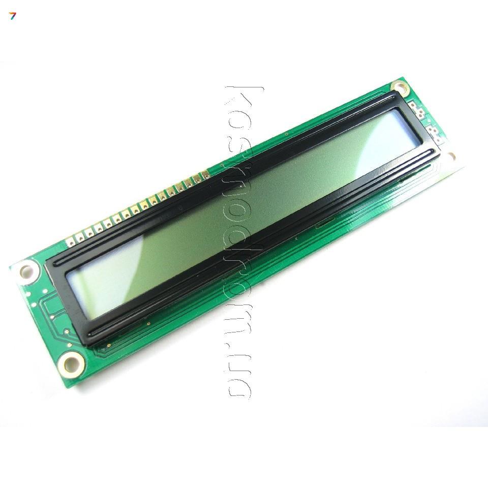 WH1601L-NGG-CT РКІ модуль: 16 символів 1 рядок, Розміри: 122.0x33.0 мм., Інтерфейс: 6800 interface (ST7066 IC), Розмір символів, фото 1