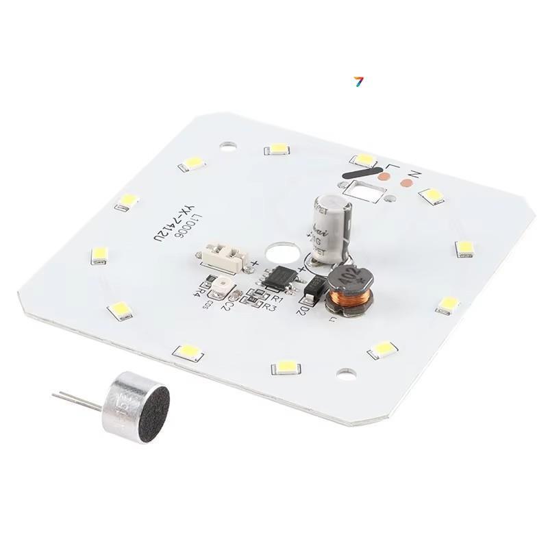 YX-7412U Світлодіодний модуль з датчиком звуку та світла LED DOB Light Sound Conprol 220V 6500K 12W, фото 1