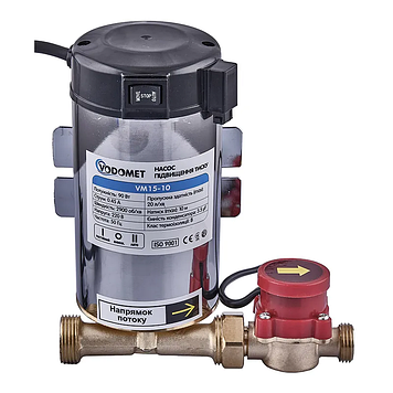 Насос підвищення тиску Vomomet VM15-10 Н=10М, Q=1,2 кбМ, P = 90 Вт (корпус-нерж) (VO4205)