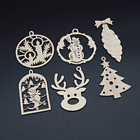 Іграшки дерев'яні до Нового Року з фанери.