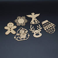 Дерев'яні заготовки до Нового Року з ДВП.