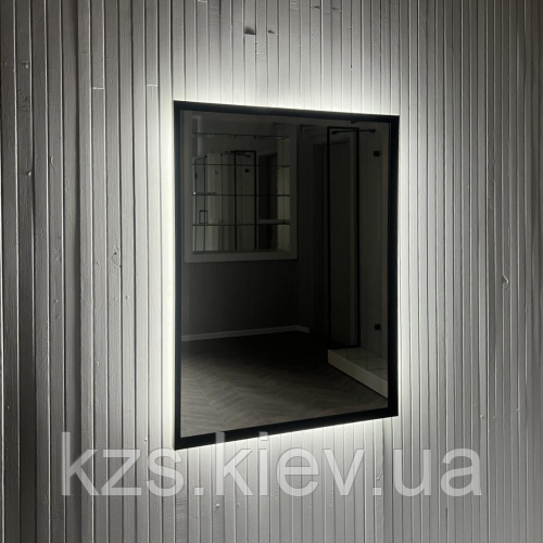 Дзеркало в рамі з LED підсвічуванням 800 х 600 мм, фото 1