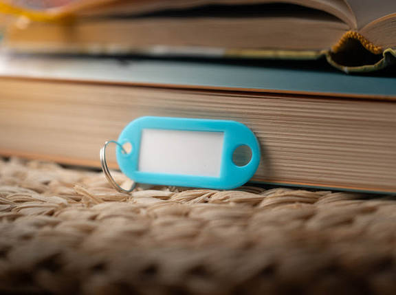 Бирка для ключів. Колір блакитний. 50мм, фото 1