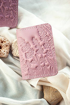 Квіти, сова, сонечко | шкіряні обкладинки для аввтодокументів