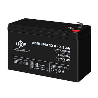 Акумулятор LogicPower AGM LPM 12V 7,5 Ah