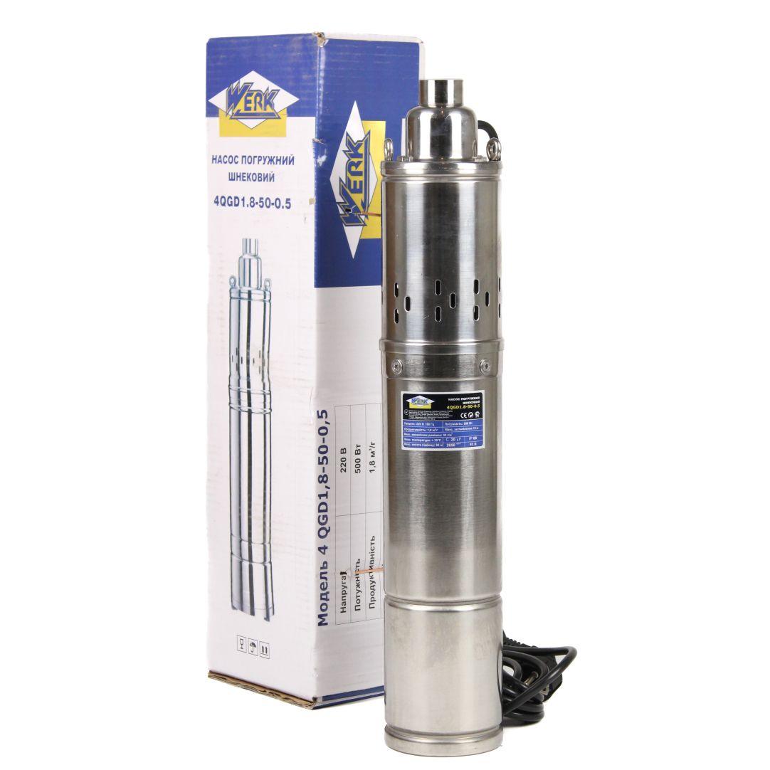 Шнековий насос Werk 4QGD 0,5kW для свердловини, фото 1