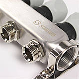 Колектор Standard 1" - 3/4" на 3 виходи в зборі для теплої підлоги, фото 5