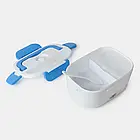 Ланч бокс із підігрівом їжі, Electric Lunch Box, Блакитний / Термо контейнер для їжі з підігрівом, фото 3