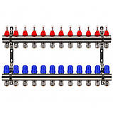 Колектор Gross 8504 1" - 3/4" на 12 виходів та кутова змішувальна група з насосом, фото 2