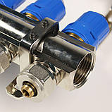 Колектор Gross 8504 1" - 3/4" на 10 виходів в зборі для теплої підлоги, фото 2