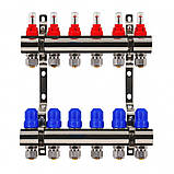 Колектор Gross 8504 1" - 3/4" на 6 виходів та кутова змішувальна група з насосом, фото 2