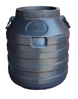 Бочка пластикова 48 л чорна бідон  широка горловина ємність для води