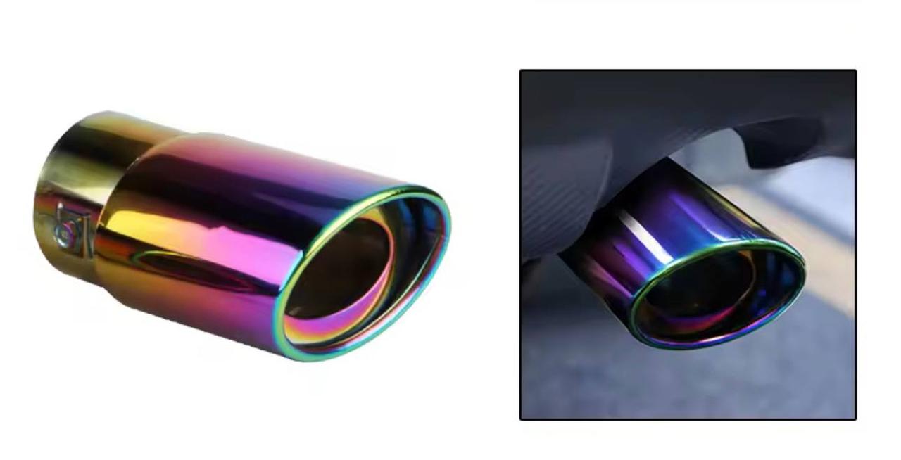 Нова автомобільна насадка глушника градієнт універсальна Насадка вихлопу з нержавіючої сталі універсальна, фото 1