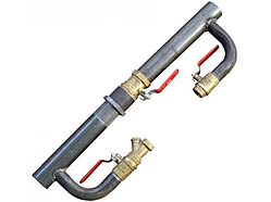 Довгий байпас 40 (1 1/2") STA в комплекті з краном для опалення 330 мм