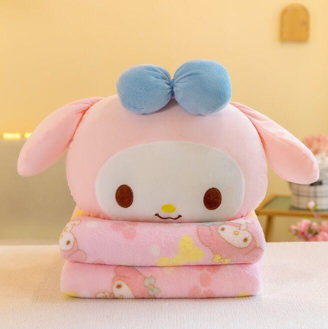 М'яка іграшка подушка Куромі з пледом усередині, висота 38 см, фото 1