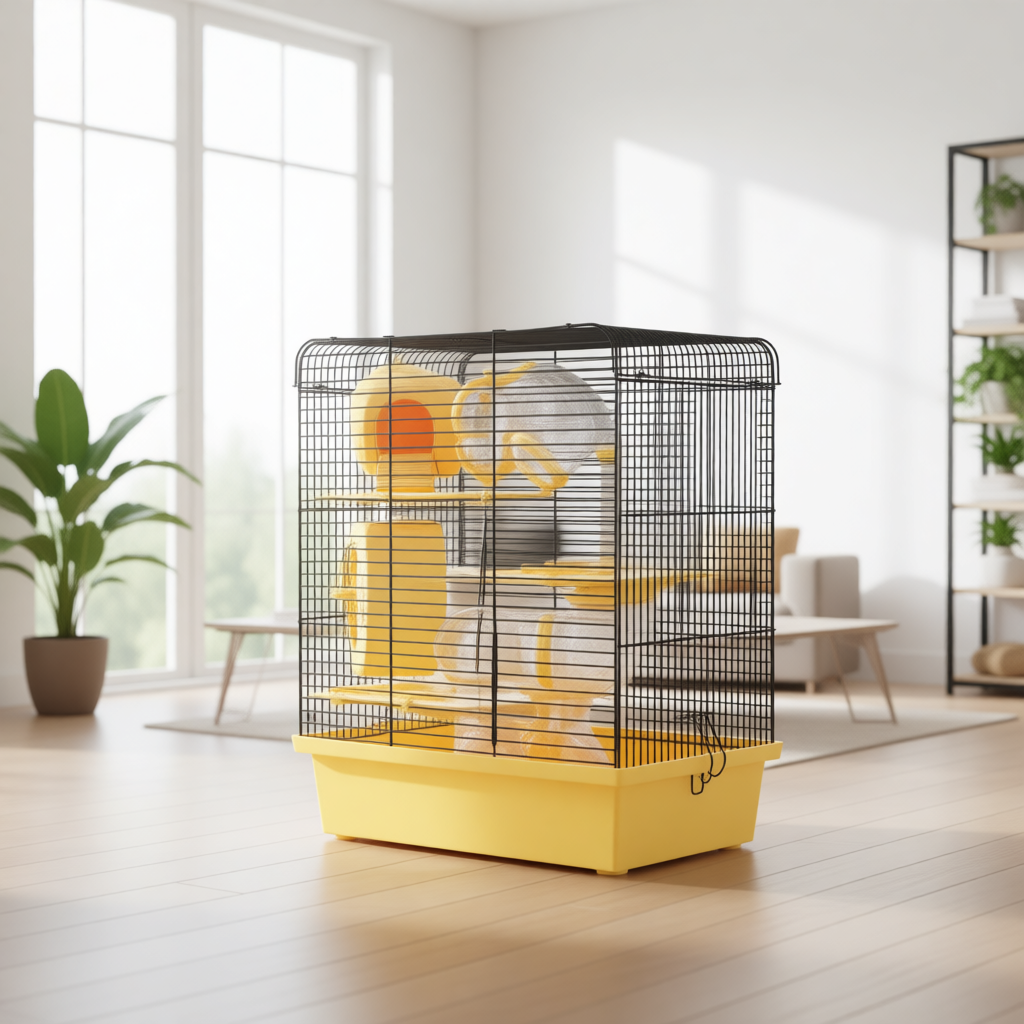 Клітка для хом'яка "Хомяк 3 Люкс" (335 х 230 х 430) фарба беж