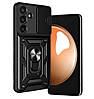 Чохол Primo Shockproof для Samsung Galaxy S24 (SM-S921) - протиударний, з підставкою і шторкою камери - Black, фото 2