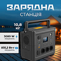 Електростанція PowerPlant, Зарядна станція з розеткою 230 Вт, Портативна багатофункціональна переносна зарядна станція для дому