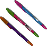 Ручка кулькова BLOOM 0.7мм ассорті корпусів сині чорнила 8124